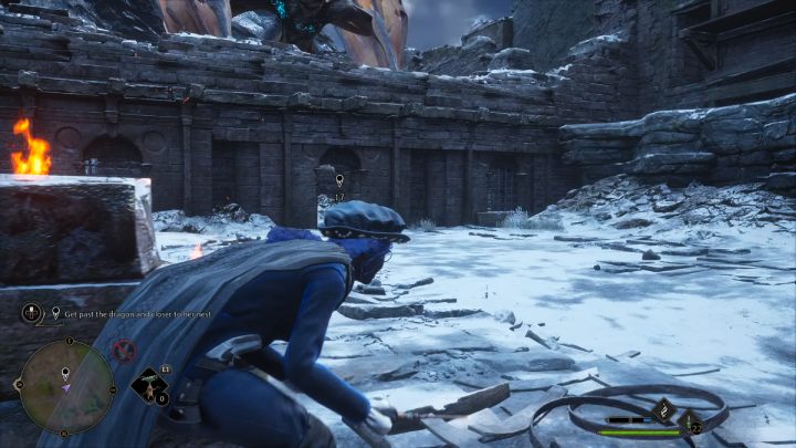 Gdy dotrzecie do ruin zamku, zaatakuje Was smok - Hogwarts Legacy: Skradzione jajo (Poached Egg) - Hogwarts Legacy - poradnik do gry