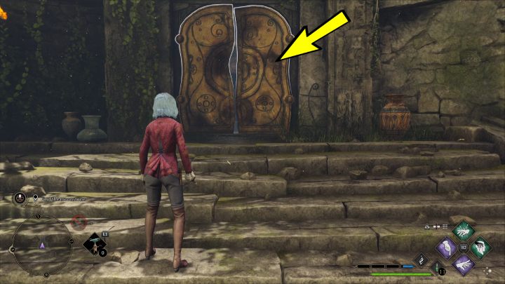 Zaklęciem Depulso wyważcie kolejne drzwi i idźcie na przód - Hogwarts Legacy: Centaur i kamień (The Centaur and the Stone) - Hogwarts Legacy - poradnik do gry