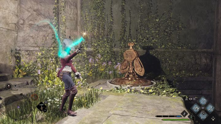 Zabierzcie ćmę z jednego mechanizmy przy bramie i przejdźcie do nowego pomieszczenia - Hogwarts Legacy: Centaur i kamień (The Centaur and the Stone) - Hogwarts Legacy - poradnik do gry