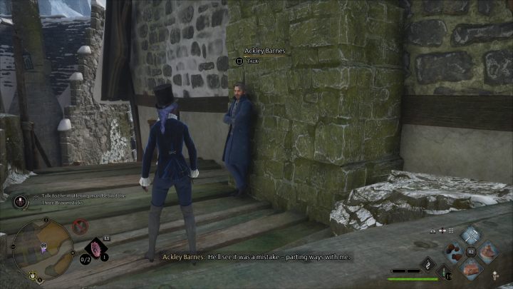 Porozmawiajcie z mężczyzną stojącym za karczmą Pod Trzema Miotłami (The Three Broomsticks) - Hogwarts Legacy: Jadowita zemsta (Venomous Revenge) - Hogwarts Legacy - poradnik do gry