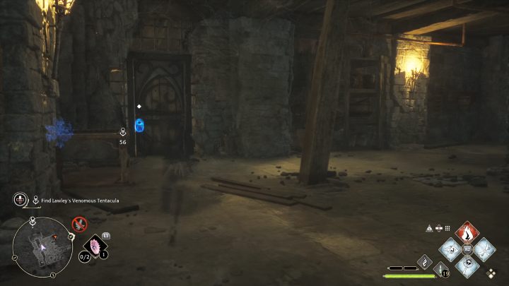 Po zejściu do piwnicy, natychmiast nałóżcie na siebie zaklęcie kamuflujące - Hogwarts Legacy: Jadowita zemsta (Venomous Revenge) - Hogwarts Legacy - poradnik do gry