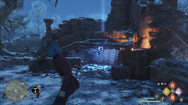 Jeden z obiektów jest po prawej stronie źródła (hotspot) - Hogwarts Legacy: Tętniące źródła starożytnej energii (Ancient Magic Hotspots) część 1 - Hogwarts Legacy - poradnik do gry