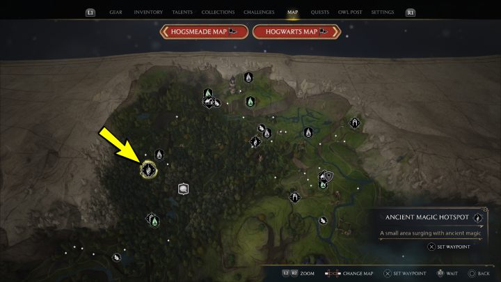 Region: Zakazany Las (Forbidden Forest) - Hogwarts Legacy: Tętniące źródła starożytnej energii (Ancient Magic Hotspots) część 1 - Hogwarts Legacy - poradnik do gry