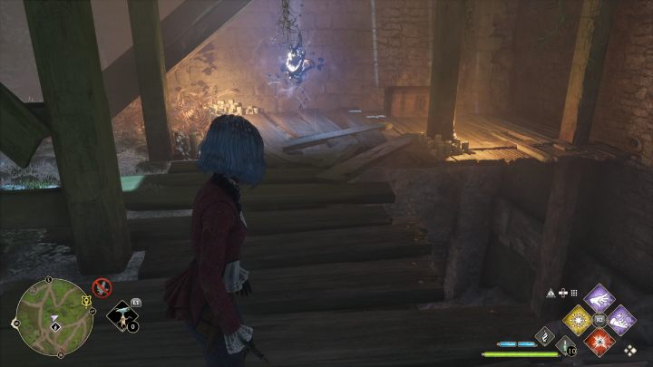 Wejdźcie po drewnianych platformach i podnieście kolejny obiekt - Hogwarts Legacy: Tętniące źródła starożytnej energii (Ancient Magic Hotspots) część 1 - Hogwarts Legacy - poradnik do gry