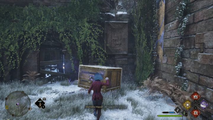 Przeskanujcie okolicę i odnajdźcie skrzynkę podświetloną na niebiesko - Hogwarts Legacy: Tętniące źródła starożytnej energii (Ancient Magic Hotspots) część 1 - Hogwarts Legacy - poradnik do gry