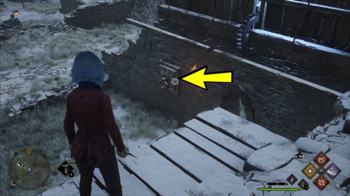 Użyjcie zaklęcia Accio na uchwycie i poczekajcie, aż platforma się opuści - Hogwarts Legacy: Tętniące źródła starożytnej energii (Ancient Magic Hotspots) część 1 - Hogwarts Legacy - poradnik do gry