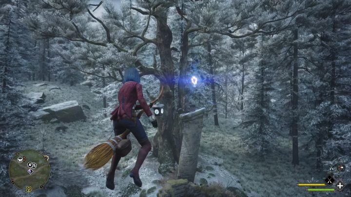 Pierwszy obiekt jest nad kominem zniszczonego domu - Hogwarts Legacy: Tętniące źródła starożytnej energii (Ancient Magic Hotspots) część 1 - Hogwarts Legacy - poradnik do gry