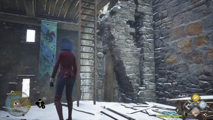 Przysuńcie skrzynkę do platformy i podnieście ją zaklęciem Levioso - Hogwarts Legacy: Tętniące źródła starożytnej energii (Ancient Magic Hotspots) część 1 - Hogwarts Legacy - poradnik do gry