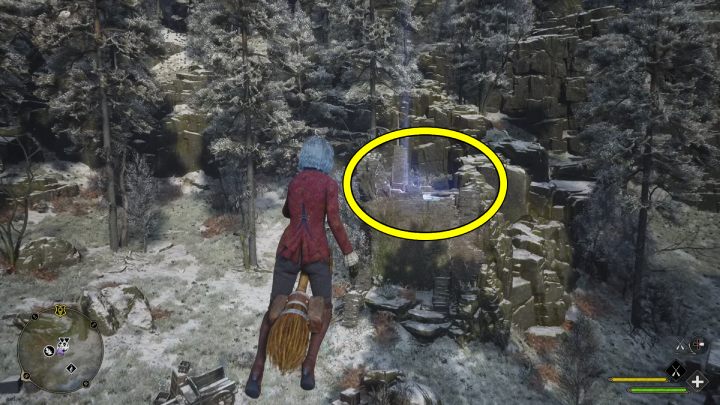 Drugi i trzeci obiekt jest w zniszczonym budynku obok namiotu Popiełków (Ashwinders) - Hogwarts Legacy: Tętniące źródła starożytnej energii (Ancient Magic Hotspots) część 2 - Hogwarts Legacy - poradnik do gry