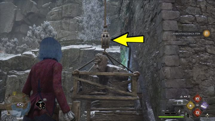 Użyjcie zaklęcia Confringo na dźwigu i przeskoczcie na drugą stronę po trzeci obiekt - Hogwarts Legacy: Tętniące źródła starożytnej energii (Ancient Magic Hotspots) część 2 - Hogwarts Legacy - poradnik do gry