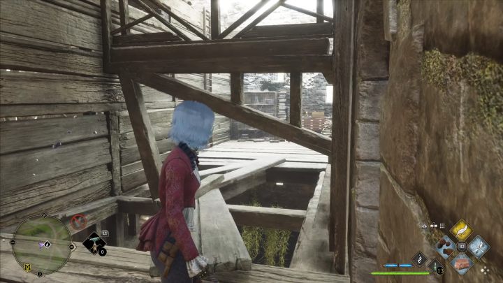 Skręćcie w lewo, przejdźcie po deskach i wejdźcie po drabinie na strych po trzeci obiekt - Hogwarts Legacy: Tętniące źródła starożytnej energii (Ancient Magic Hotspots) część 2 - Hogwarts Legacy - poradnik do gry