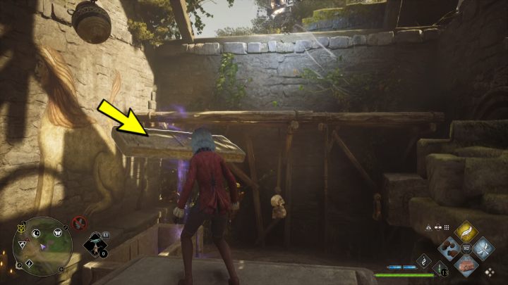 Przejdźcie przez most i podejdźcie do pierwszego budynku - Hogwarts Legacy: Tętniące źródła starożytnej energii (Ancient Magic Hotspots) część 2 - Hogwarts Legacy - poradnik do gry