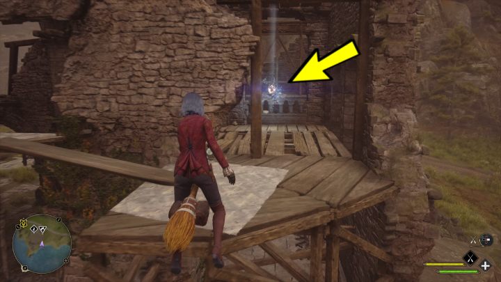 Przeskanujcie teren i odnajdźcie połamane deski, następnie naprawcie je zaklęciem Reparo - Hogwarts Legacy: Tętniące źródła starożytnej energii (Ancient Magic Hotspots) część 2 - Hogwarts Legacy - poradnik do gry