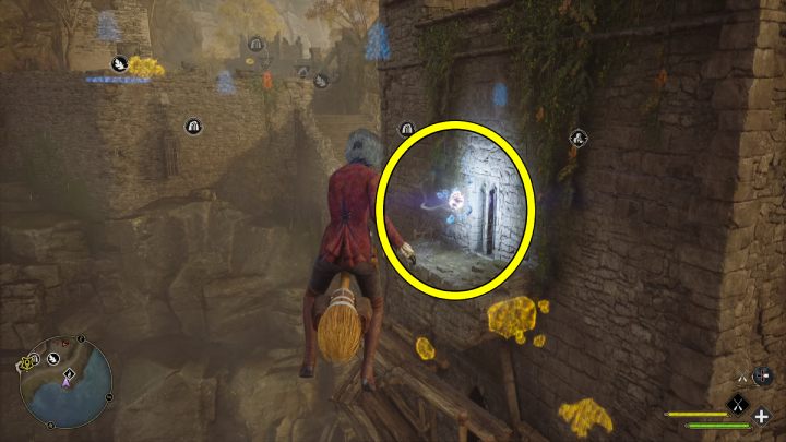 Trzeci obiekt jest przy zewnętrznej ścianie wieży - Hogwarts Legacy: Tętniące źródła starożytnej energii (Ancient Magic Hotspots) część 2 - Hogwarts Legacy - poradnik do gry