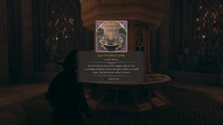 Użyjcie zaklęcia Revelio przy zlewach na środku łazienki - Hogwarts Legacy: Jak znaleźć Komnatę Tajemnic (The Chamber of Secrets)? - Hogwarts Legacy - poradnik do gry