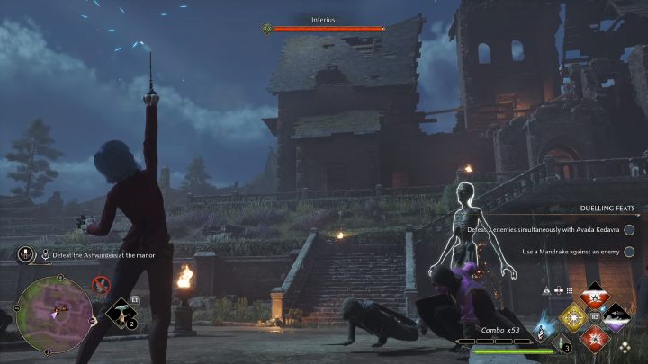 Gdy dotrzecie na miejsce pojedynku, pojawi się 5 przeciwników na poziomach 27-30 - Hogwarts Legacy: Ostatni bastion Harlowa (Harlows Last Stand) - Hogwarts Legacy - poradnik do gry