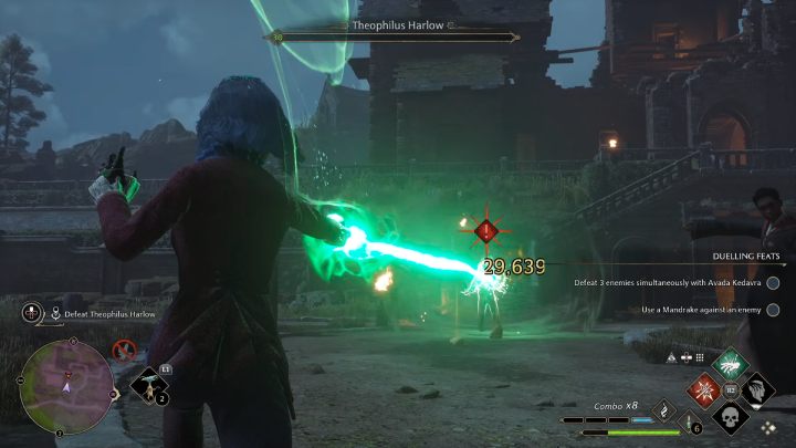 Po pokonaniu kolejnej fali wrogów, pojawi się Harlow - Hogwarts Legacy: Ostatni bastion Harlowa (Harlows Last Stand) - Hogwarts Legacy - poradnik do gry