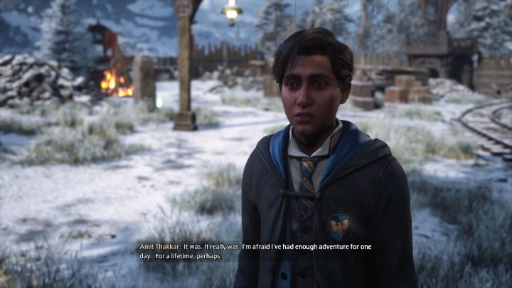 Po wyjściu na powierzchnię porozmawiajcie z Amitem na temat tego, co wydarzyło się w trakcie eksploracji kopalni - Hogwarts Legacy: To po goblidegucku (Its all Gobbledegook) - Hogwarts Legacy - poradnik do gry