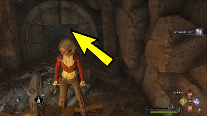 Odwróćcie się i przejdźcie przez wąskie przejście - Hogwarts Legacy: Skrzynie skarbów Zakazany Las (Forbidden Forest) - Hogwarts Legacy - poradnik do gry