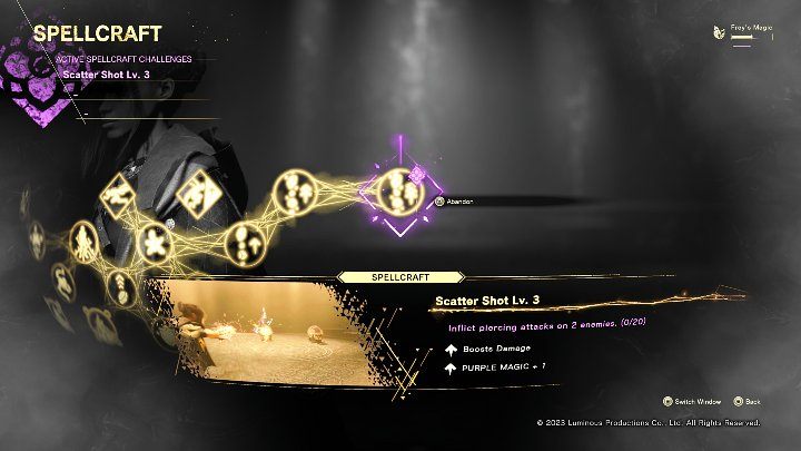 Po przejściu do menu zaklęć możecie wybrać umiejętność i sprawdzić, jaki Spellcraft Challenge jest z nią związany - Forspoken: Jak wykonać Spellcraft Challenges? - Forspoken - poradnik do gry