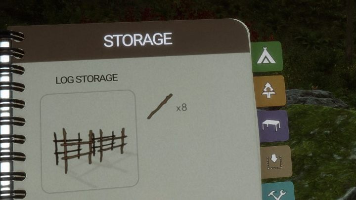 Warto zbudować Magazyn bali, aby uzbierać nieco kłód do późniejszego wykorzystania przy budowie bardziej skomplikowanych konstrukcji - Sons of the Forest: Składowanie - Sons of the Forest - poradnik do gry