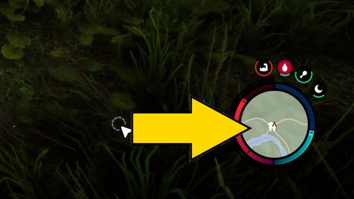 Minimapa wyświetlana jest w prawym dolnym rogu ekranu, obok współczynników postaci - Sons of the Forest: Nawigacja - Sons of the Forest - poradnik do gry