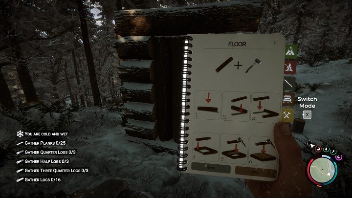 Do Podstawowej podłogi będziecie potrzebować - Sons of the Forest: Elementy schronienia - Sons of the Forest - poradnik do gry