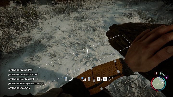 Weźcie kłodę i ułóżcie ją na ziemi poziomo - Sons of the Forest: Elementy schronienia - Sons of the Forest - poradnik do gry
