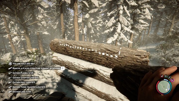 Na taką podstawę nałóżcie następne kłody - Sons of the Forest: Elementy schronienia - Sons of the Forest - poradnik do gry