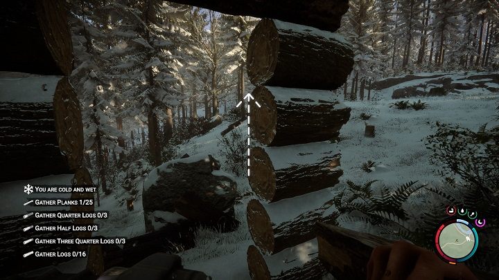 Potnijcie kłody na Połowy bali - Sons of the Forest: Elementy schronienia - Sons of the Forest - poradnik do gry