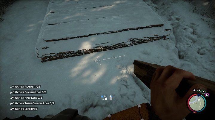 Potnijcie kłodę wzdłuż, aby otrzymać deskę - Sons of the Forest: Elementy schronienia - Sons of the Forest - poradnik do gry