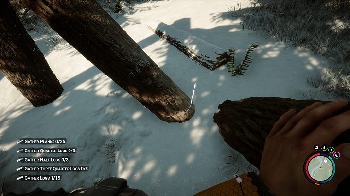 Trzecią kłodę należy podłożyć pod przeciwny koniec drugiej - Sons of the Forest: Elementy schronienia - Sons of the Forest - poradnik do gry