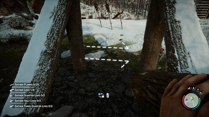 Rampę zbudujecie w niemal identyczny sposób, co schody - Sons of the Forest: Elementy schronienia - Sons of the Forest - poradnik do gry