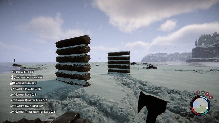 Zbudujcie dwie oddalone od siebie ściany, ustawione w tym samym kierunku - Sons of the Forest: Elementy schronienia - Sons of the Forest - poradnik do gry