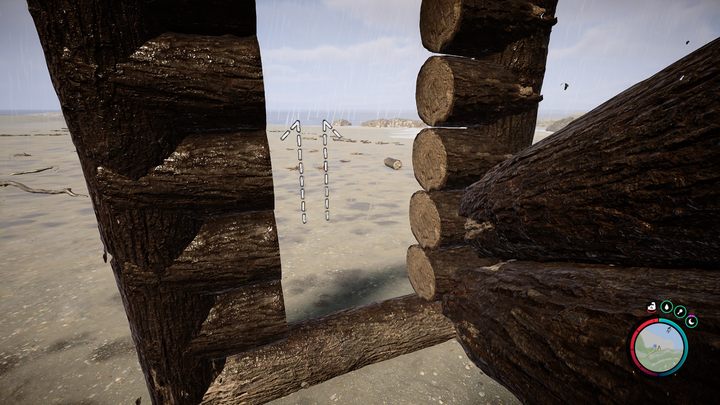Weźcie do rąk parę długich, ściętych kłód drewna - Sons of the Forest 1.0: Jak zrobić zamek do drzwi? - Sons of the Forest - poradnik do gry