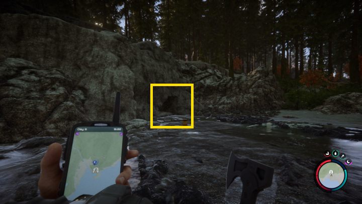 Zestaw do nurkowania znajdziecie w miejscu zaznaczonym na powyższej grafice - Sons of the Forest: Gdzie znaleźć łopatę? - Sons of the Forest - poradnik do gry