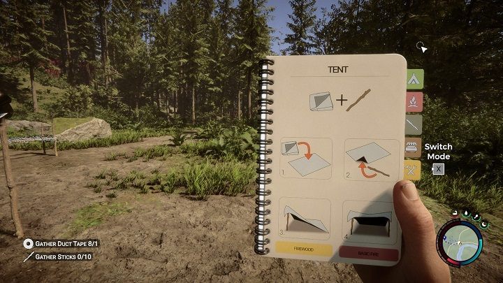 Podstawowe konstrukcje wymagają ręcznego umieszczenia poszczególnych elementów w konkretnych miejscach - Sons of the Forest: Budowanie i planowanie - Sons of the Forest - poradnik do gry