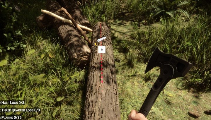 Kłody można ciąć zarówno wzdłuż, jak i wszerz - Sons of the Forest: Obróbka kłód - Sons of the Forest - poradnik do gry