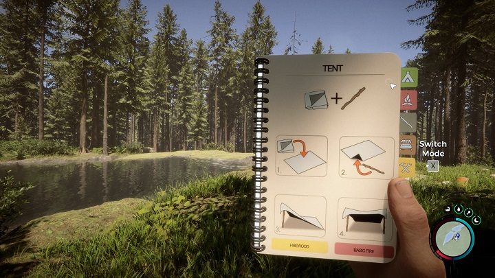 Namiot to proste w budowie podstawowe schronienie, dzięki któremu zapiszecie grę oraz skorzystacie z opcji snu - Sons of the Forest: Schronienia - Sons of the Forest - poradnik do gry