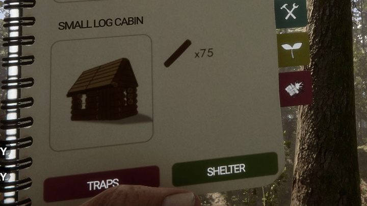 Ta konstrukcja nie jest zbyt przestronna, ale chroni nie tylko przed wrogami, ale również niekorzystnymi warunkami atmosferycznymi - Sons of the Forest: Schronienia - Sons of the Forest - poradnik do gry