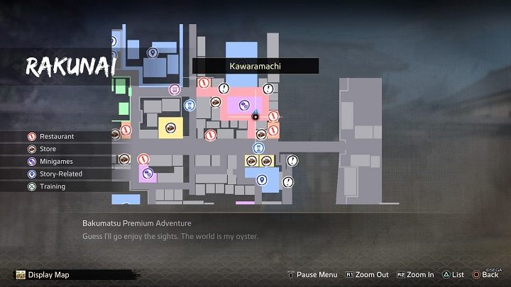 Udajcie się do północno-wschodniej części Rakunai, na ulicę Kawaramachi - Like a Dragon Ishin: Nawiązywanie przyjaźni - Shops - Like a Dragon Ishin - poradnik do gry