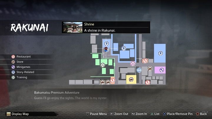 Shinto Priest znajduje się w północno-zachodniej części dzielnicy Rakunai, w świątyni przy ulicy Karasuma (Karasuma Street) - Like a Dragon Ishin: Nawiązywanie przyjaźni - Shops - Like a Dragon Ishin - poradnik do gry