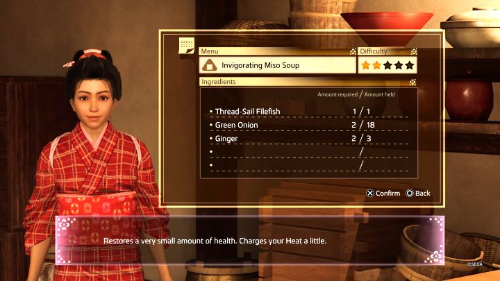 Ryby przydają się również do gotowania potraw w gospodarstwie - Like a Dragon Ishin: Łowienie ryb - Like a Dragon Ishin - poradnik do gry