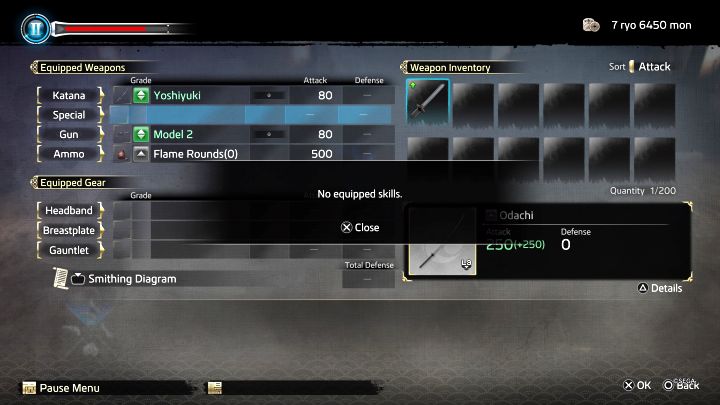 W menu wyposażenia jedną z kategorii aktywnych broni Equipped Weapons jest Special - Like a Dragon Ishin: Jak używać broni Special (włócznie, armaty)? - Like a Dragon Ishin - poradnik do gry