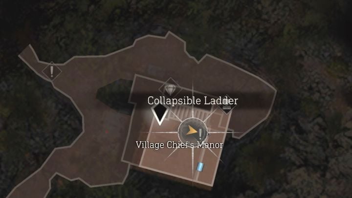 Drugi rodzaj takich lokacji to Collapsible Ladder i przykładowa taka jest na piętrze Village Chiefs Manor - Resident Evil 4 Remake: Jak się wspinać? - Resident Evil 4 Remake - poradnik do gry