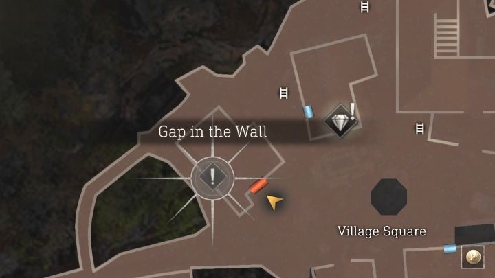 W świecie gry możecie odnajdywać miejsca do wspinaczki - pojawia się wtedy ikona ukazująca dwie postacie - Resident Evil 4 Remake: Jak się wspinać? - Resident Evil 4 Remake - poradnik do gry