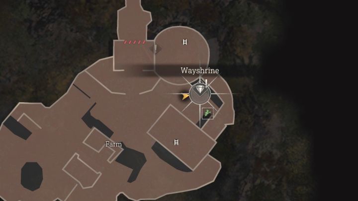 Zbadajcie północno-wschodnią część gospodarstwa, niedaleko bramy prowadzącej do północnego budynku - Resident Evil 4 Remake: Sekrety Wayshrine (kapliczki w Village) - Resident Evil 4 Remake - poradnik do gry