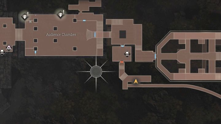 Kolejka podróżuje do zachodniej części zamku, w okolice Audience Chamber - Resident Evil 4 Remake: Czy jest szybka podróż (fast travel)? - Resident Evil 4 Remake - poradnik do gry