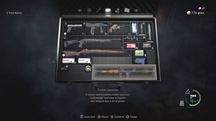 Inwentarz Leona w RE4 Remake to walizka o ograniczonej pojemności, ale dotyczy to jedynie zakładki Items (podgląd walizki) - Resident Evil 4 Remake: Jak powiększać inwentarz? - Resident Evil 4 Remake - poradnik do gry
