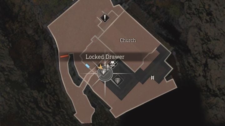 Link do mapy: Village Locked Drawer #4 - Church - Resident Evil 4 Remake: Sekrety Locked Drawers - Village - Resident Evil 4 Remake - poradnik do gry